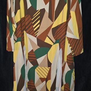 Vibrant Abstract Long Sleeve Dress/Top